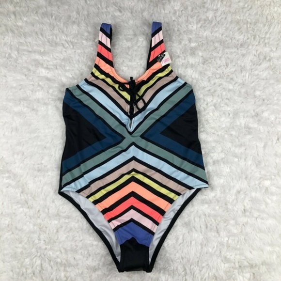 PINK Victoria's Secret Other - Nwt VS Pink Lace Up Front One Piece Swimsuit M
